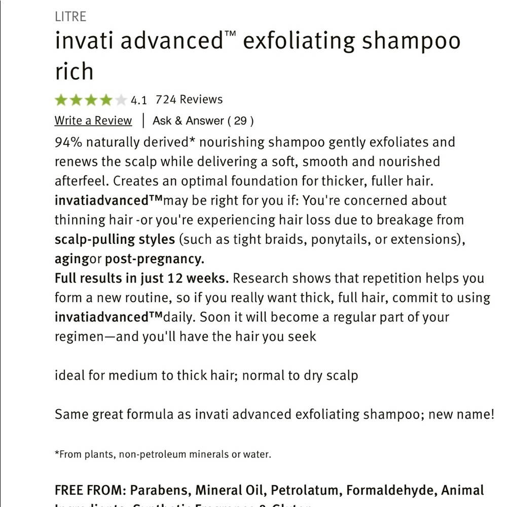 🌺AVEDA🌺 Invanti Advanced RICH Shampoo - Picture 2 of 3